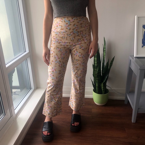 Vintage floral print pants - Picture 1 of 3